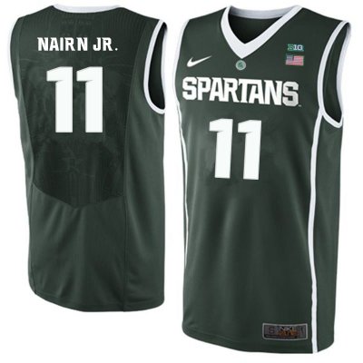 Men Michigan State Spartans NCAA #11 Lourawls Nairn Jr. Green Authentic Nike Stitched College Basketball Jersey KX32O33FG